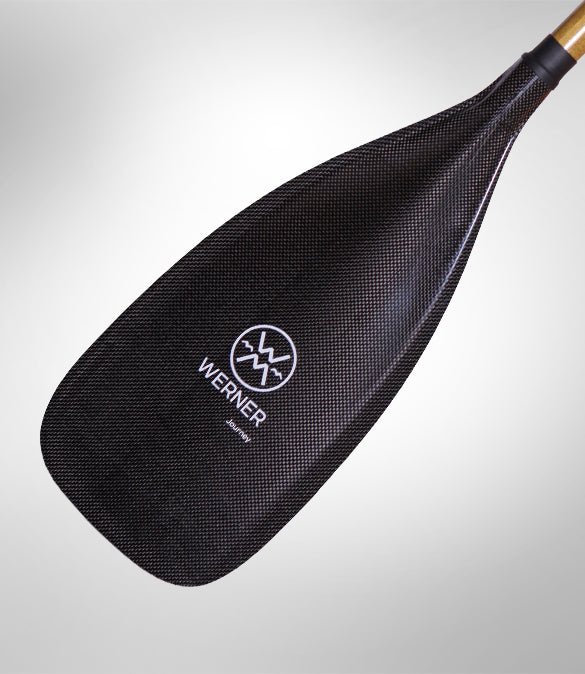 Werner Journey Carbon Straight Wood Shaft Canoe Paddle