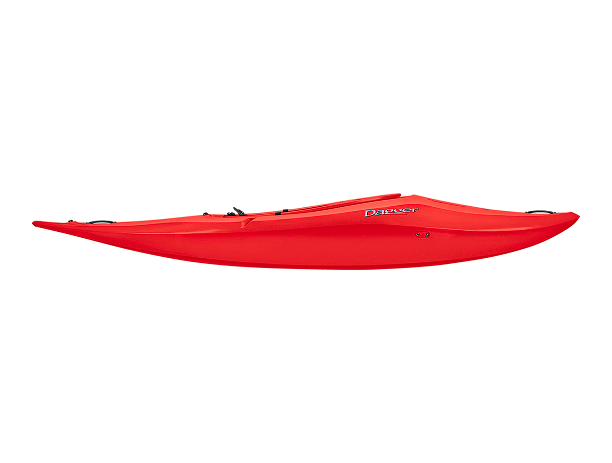 Radical Rider Dagger Axiom Red Whitewater Kayak Side View