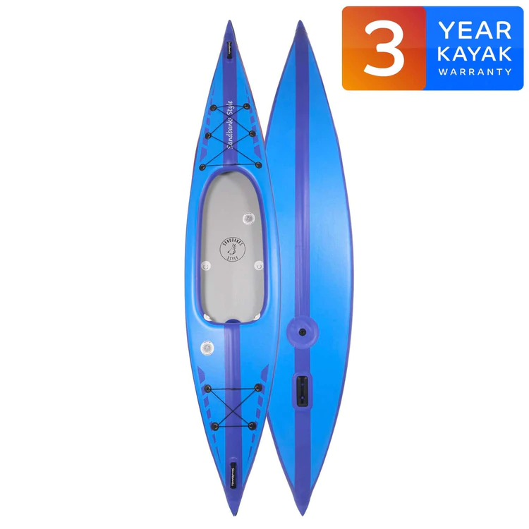 Radical Rider Sandbanks Style single seater inflatable kayak.