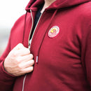 dewerstone Hoody Wave Zip Hoody - Burgundy