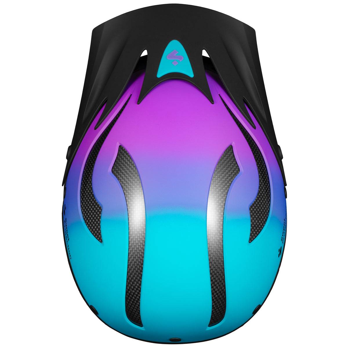 Radical Rider Sweet Protection Rocker Helmet - Hyper Limited Edition - pink, purple, blue fade - top