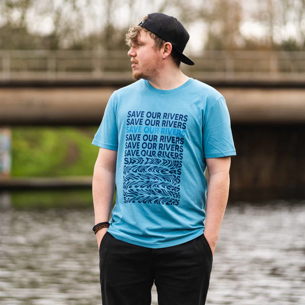 Dewerstone Save Our Rivers T-Shirt - Eddyline - River Blue
