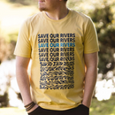 Dewerstone Save Our Rivers T-Shirt - Eddyline - Dusty Yellow