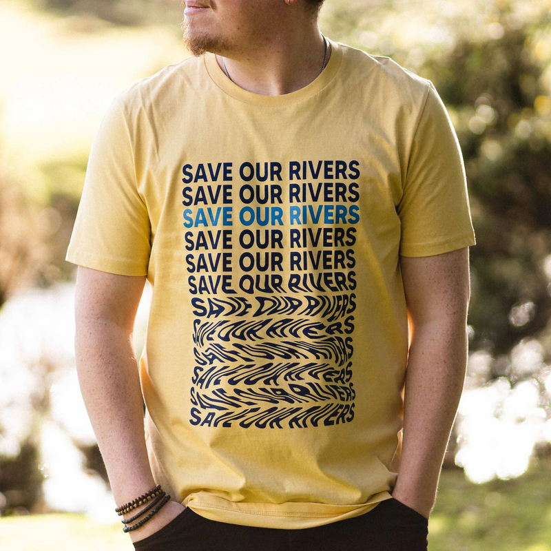 Dewerstone Save Our Rivers T-Shirt - Eddyline - Dusty Yellow – Radical ...