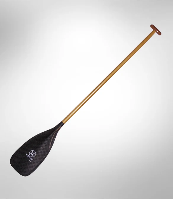 Werner Journey Carbon Straight Wood Shaft Canoe Paddle