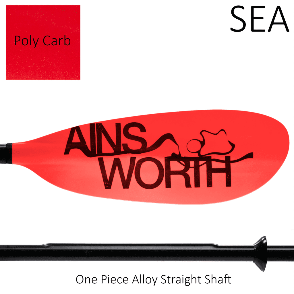 Radical Rider Ainsworth Sea Poly Carbonate Red Paddle One Piece Alloy Straight Shaft Paddle