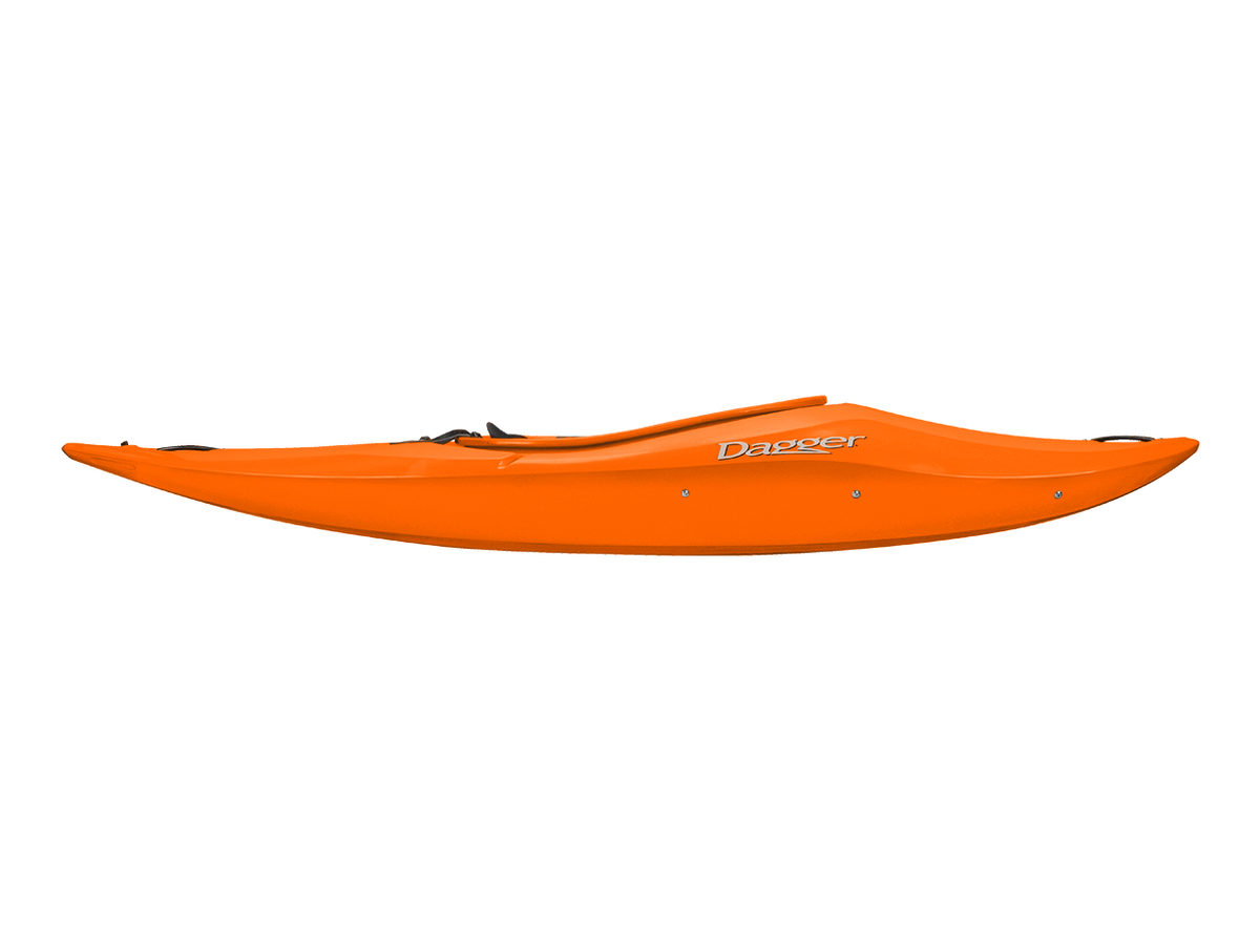 Radical Rider Dagger Axiom 6.9 orange Kids Kayak side View