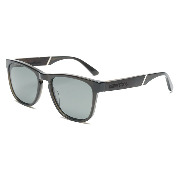 Dewerstone Bantham Wood & Acetate Polarized Sunglasses - Black Gloss