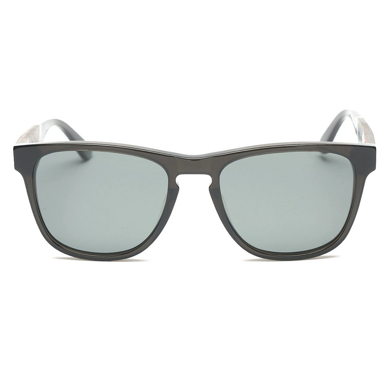 Dewerstone Bantham Wood & Acetate Polarized Sunglasses - Black Gloss