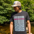 Dewerstone Save Our Rivers T-Shirt - Eddyline - Black