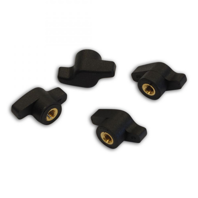 Pyranha Brass Centred Wingnuts 6mm - Pack of 4