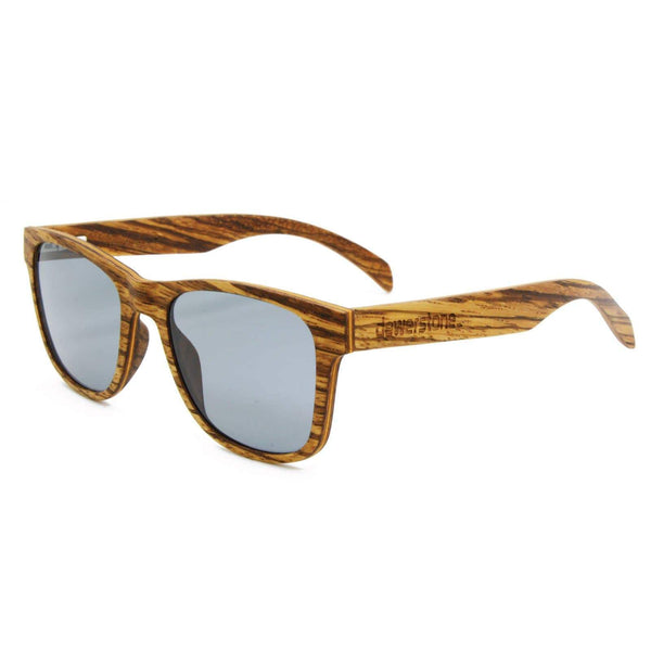 dewerstone Sumbawa Wooden Sunglasses - ZEISS Lightpro Polarized Lenses - Zebra